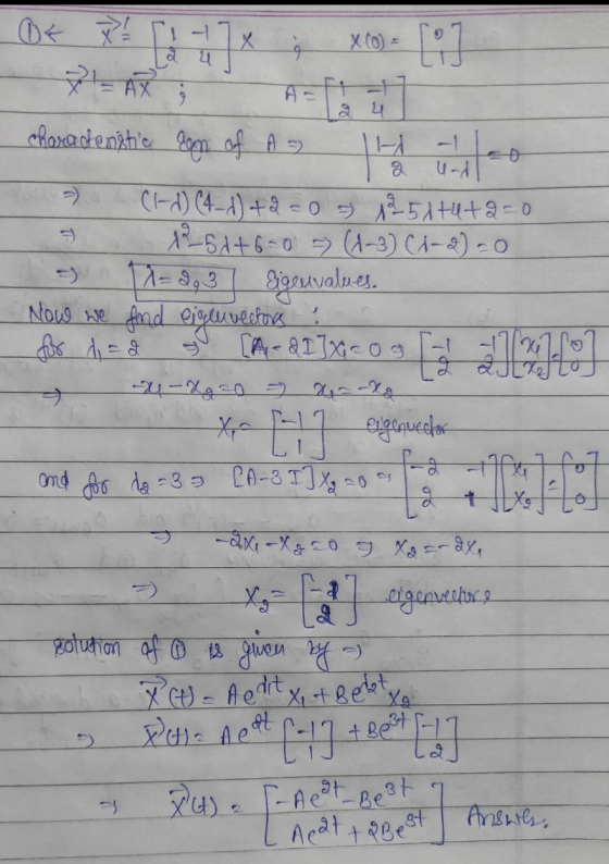 DE [ ! - 7 x ; x = 107 characteristic room of A H o (1-2) (4 d) +2=0 251+4+2=0 5 1 2_51+6=0 = (1-3) (4-2)0 = 1 = 2 3 Egenvalu