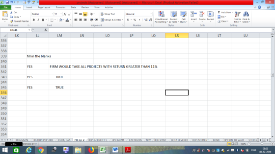 projects (Autosaved) (Autosaved) (Autosaved) - Microsoft Excel (Product Activation Failed) Data Review View Add-Ins File Home