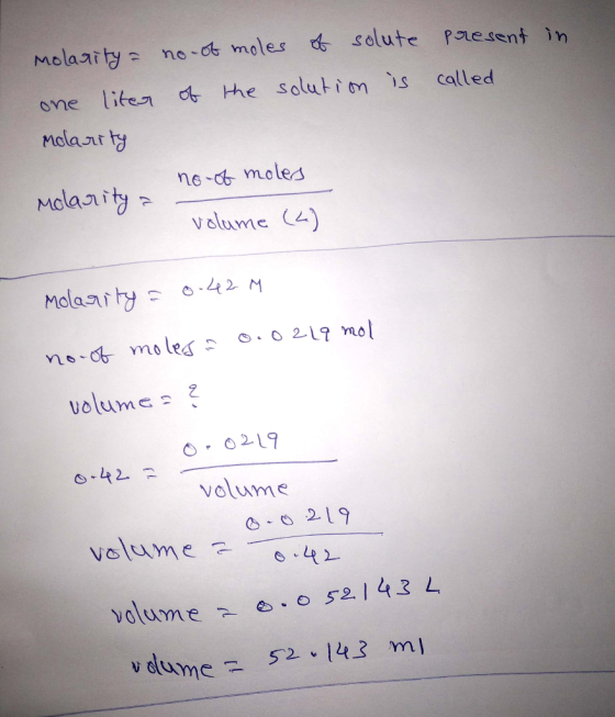 in molarity = no- of moles of solute one liter of the solution is present called molarity molarity a no of molers volume (4)