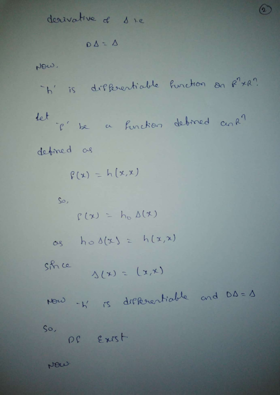2 Nous let can R detined P(x) hx,x) So, .. K rs dirRxor.hahte an dDO Δ So, Neus