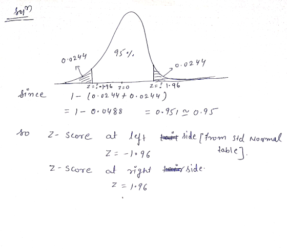 Shay? , 0.0244 0.0244 2:0 22? 1.96 - 2:1-1096 since - 10.02.44 +0.0244) = 1-0.0488 = 0,95190.95 so zo score at left their sid