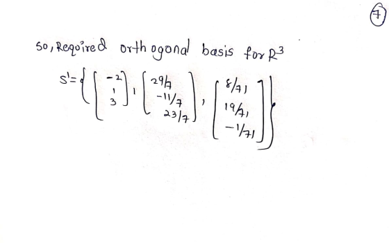so, Required orthogona basis for R3 ૧૧h ૬), ૧૧,