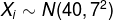 X; ~ N(40,72)