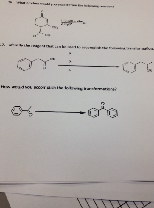 What product would you except from the following r
