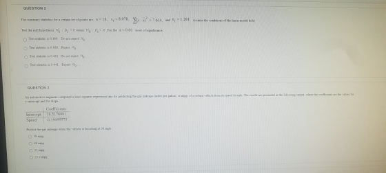 QUESTION 2 The summary statistics for a certain set of points are: n= 18, =8.078. Yx - 3)2 = 7614, and 6; = 1.291. Aenume the