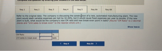 Complete US QUESLU Dy ellery your answers Hue LUS Deluw. Reg 1 Reg 2 Reg 3 Reg 4 Req 5 Reg 6A Reg 6B Refer to the original da