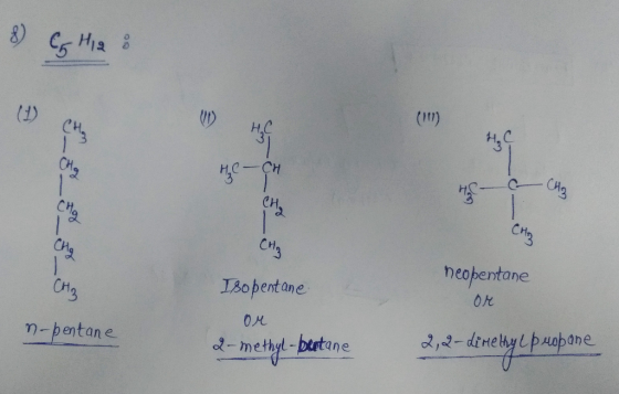 .Hi2 8 - CHz 59359 Isopentane neobentane or Or n-pentane d-methyl-bestane 2,2-dimethylpropane