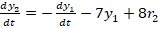 = - - 7y1+ 8r -