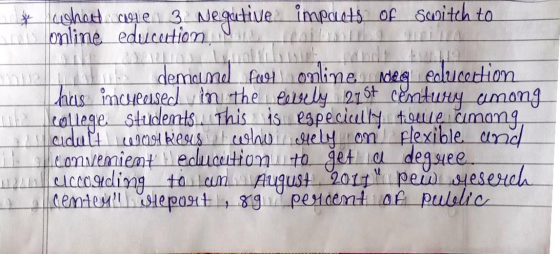 & what are 3. Negative impacts Of Switch to online education demand feel online educertion Ndeg has increased in the lovely 2