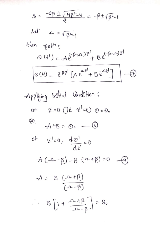4= -25.4 $1492y = =P+ PP1 het e = UBE then solna O ct) = A & Bt)Z! 7 Be-B-2)21 OCH) = ēBz! [A&t=+ Bent] Applying initial c