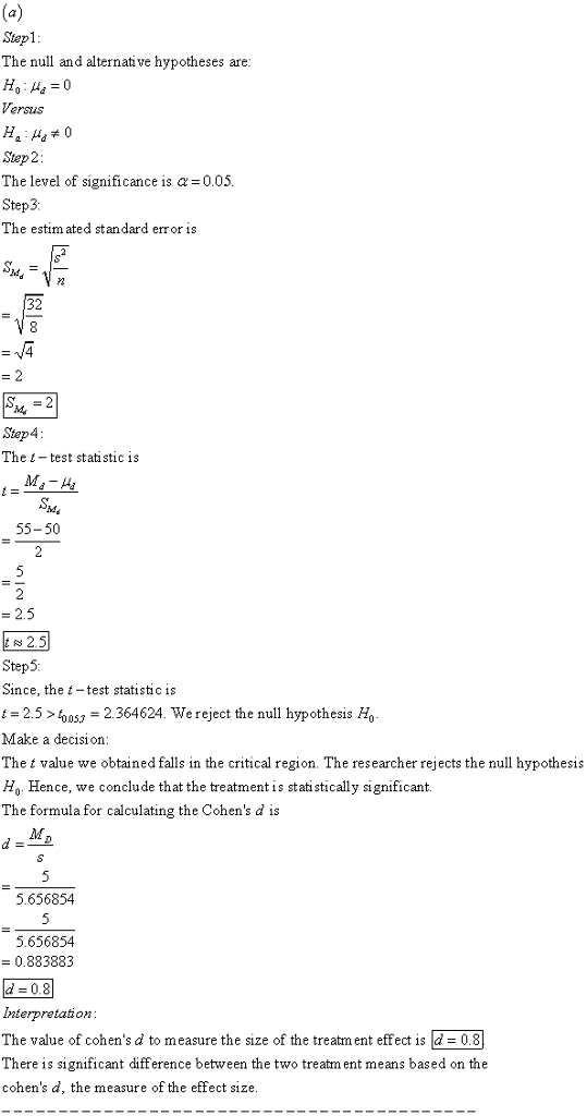 Step1 The null and alternative hypotheses are ersus Step2 The level of significance is α= 0.05 Step3 The estim ated standard