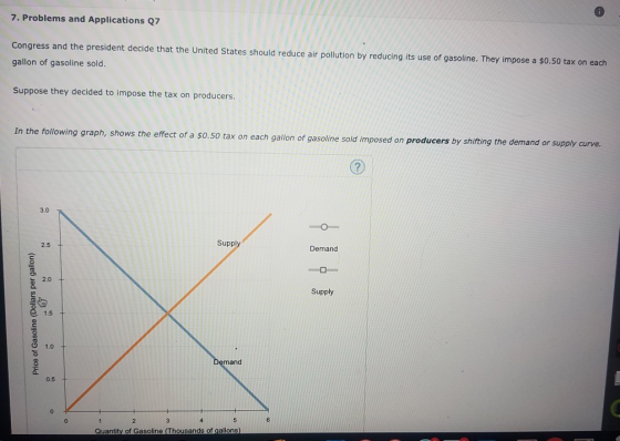 7. Problems and Applications Q7 Congress and the president decide that the United States should reduce air pollution by reduc