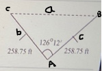 C b C 126°12 258.75 258.75 A A