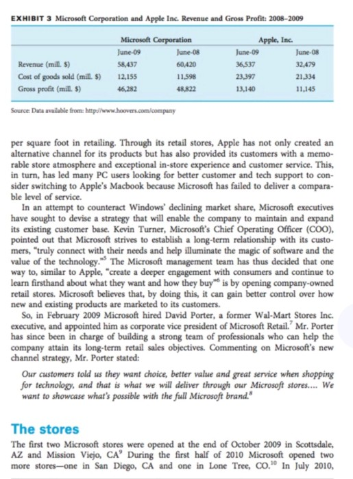 EXHIBIT 3 Microsoft Corporation and Apple Inc. Revenue and Gross Profit: 2008-2009 Microsoft Corporation Apple, Inc. Revenue