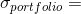 \sigma_{portfolio} =