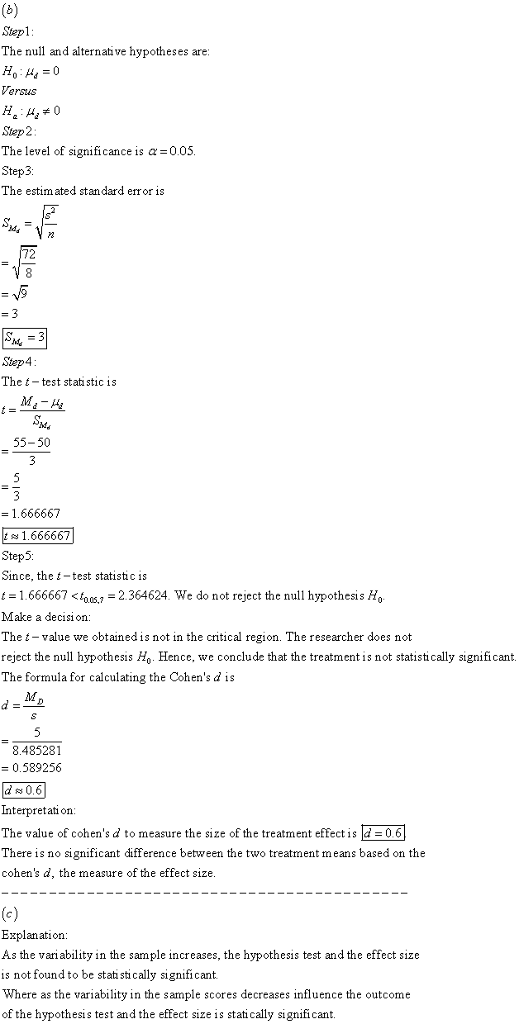 Stepl The nul an d alternati ve hypotheses are ersus Step2 The level of significance is a 0.05 Step3 The estimated stan dard