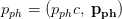 p_{ph}=(p_{ph}c,\:\mathbf{p_{ph}})