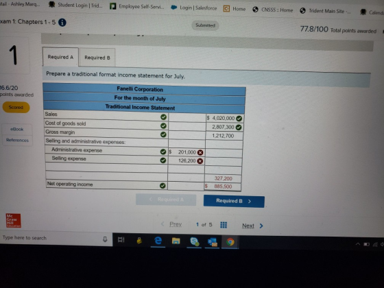 ail - Ashley.Marq... Student Login Trid... Employee Self-Servi... → Login | Salesforce Home CNSSS :: Home Trident Main Site -