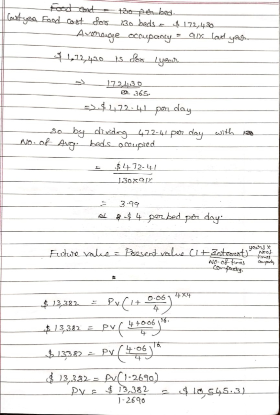 Frosch coat 120 perbed Const year food cast_for_130 beds = $_172,430 Average occupancy = quy last yougar $1,22,430 is_dor Lyo
