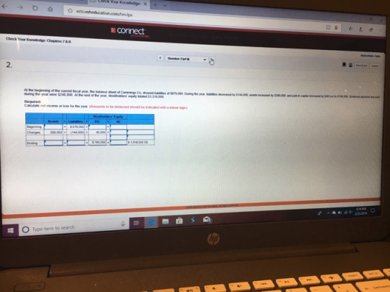 tpx 削connect 2. At the beginning of the cuvent fscal year, the during the year were $248,000 At the end of the year for the y