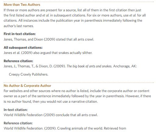 More than Two Authors If three or more authors are present for a source, list all of them in the first citation then just the