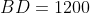 BD=1200