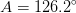 A =126.2^{\circ}