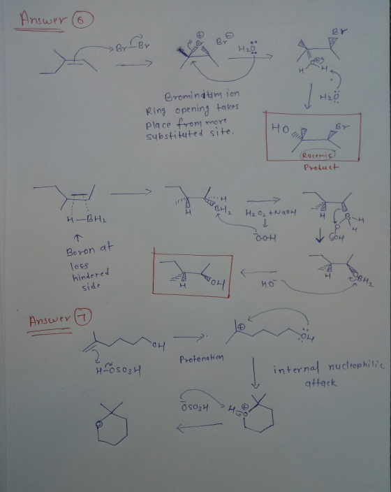Answer Br By Hoo Brominatum ion Ring opening takes Place from more substituted site. Hound Racemid Product TH 72 H₂O₂ + NaOH.