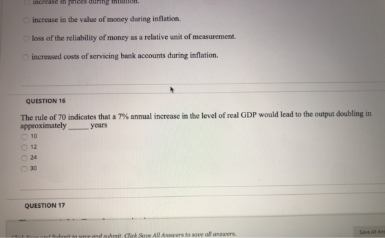 increase prices during increase in the value of money during inflation. loss of the reliability of money as a relative unit o