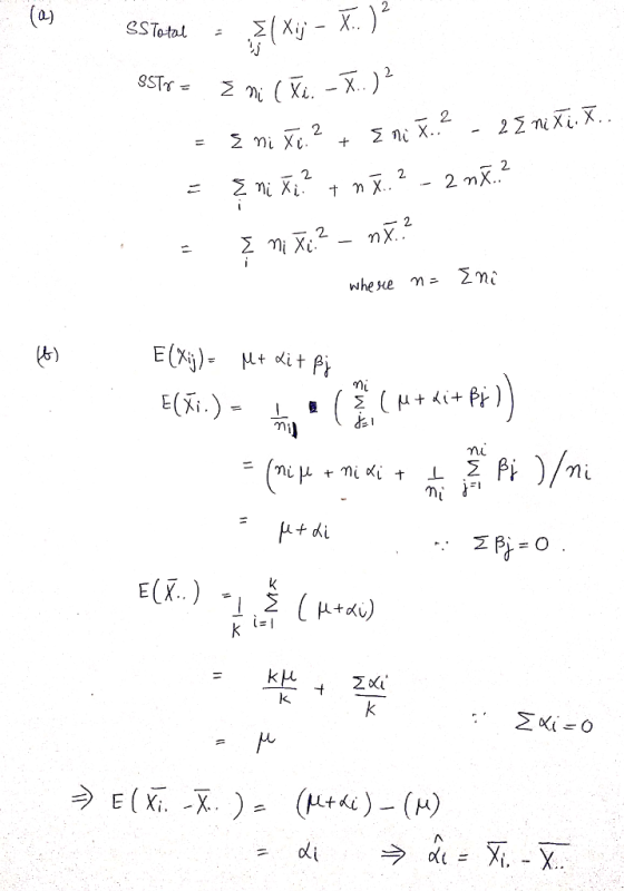 0) 2. E(y) E(Xi.)
