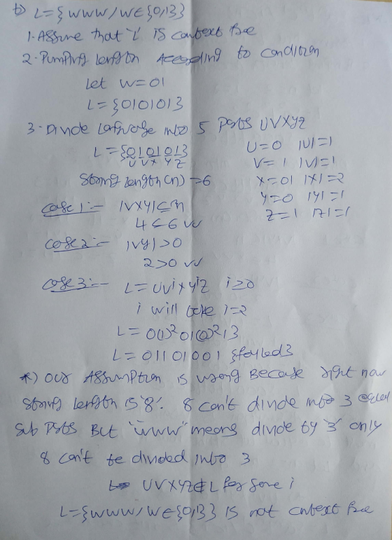 b = {www/WE50133 1. Assume that is context here 2 - Pumping Lengon Acceling to condroren Let w=0 L=40101013 3-Dinde Lafrage