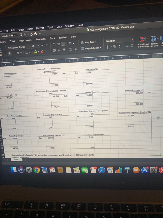 File Edit View Insert Format Tools Data Window Help Autofave ADL Assignment COBU 201 Version 3(1) nsert Draw Page Layout Form