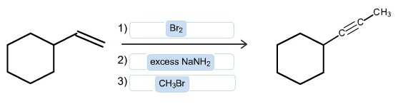 1)
Brz
-EC-CH
excess NaNH2
2)
3)
CH3BT
