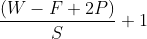 \frac{(W-F+2P)}{S} + 1
