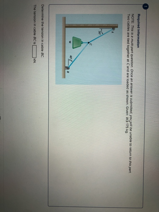 Required information NOTE: This is a multi-part question. Once an answer is submitted, you will be unable to return to this p