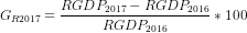 RGD P2017 - RGDP 2016 G 2017 = ? RGDP 2016