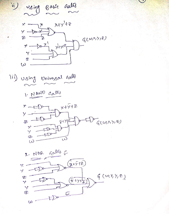 - Segtuktug (Zk xm) } t (214th of 2. NOR Galés e w (zikimy o ther Tao x+y+z INAND Gates Universal halis Tii) using N ***