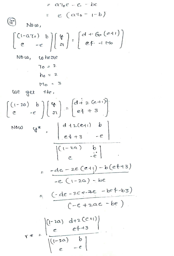 = alge--be e (alo - 1-b) i Now, [C-ato) 0 114] d + Go (et)) le e al letto w, where 10 = 2 ho=2 Mo = 3 we get the 1 (1-2a) bir