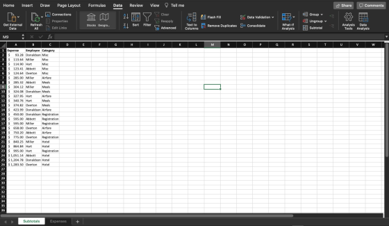 Home Insert Draw Page Layout Formulas Data Review View Tell me Share Comments AL Y Clear Reapply - Connections Properties Edi