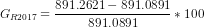 G 2017 = 891.2621 - 3 * 10C 891.0891