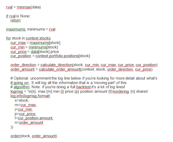rval = minmax(data) if rval is None: returo maximums. minimums rval for stock in context.stocks cu..max = maximumslstock] urp