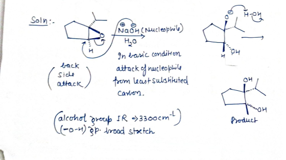 Soini. Na em Cabucleophile) Но In basic condition attack of nucleoblole from leastsulstiluted Carbon back side attack (alcoho