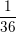 \small \frac{1}{36}