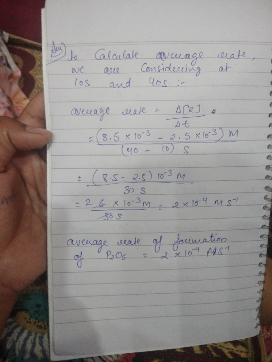 Alto are los Calculate ale and avenage Considering Yos ir neate, at aveceage leate = A[R] st = (8.5 x 10-3 - 2.58 103 (40 - 1