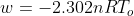 w=-2.302nRT_{o}