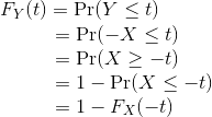 = Pr(X >-t) 1- Pr(X <-t)