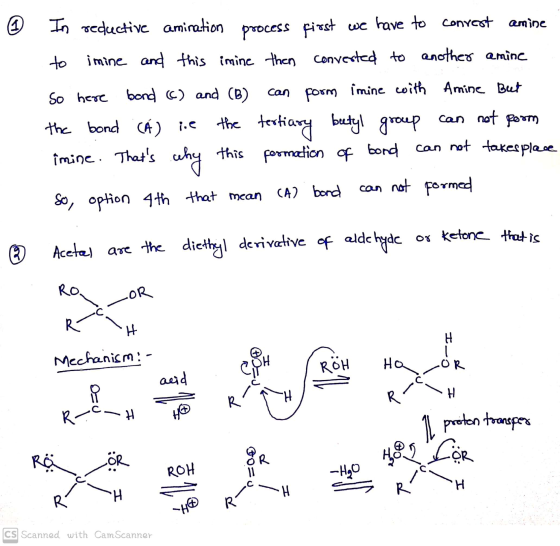 1 can form I proton transfer In reductive amination process fiost we have to conyest amine to imine and this imine then conve