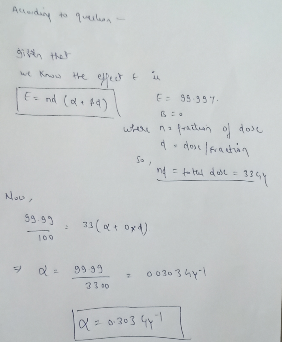 According to quellion - given that we know the expect & u | E= nd (& + Ad) = gg.gg 7. where na fraction of dose a = dose frac