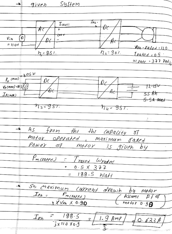 given system Iout! 700 Vin - 11 OV At 2=881.. n₂=90% Ven-rated = 110 Irated=0.5 wyate -377 Yadda 20SW (Max) to A toc IP (max)