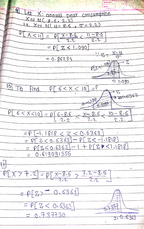 WISH; DA12: let Xi annual pear consumption XN NC 8.6 2.2) te XN Nu= 8.6, 5=2.2) prx-816 11-8.0 2.2 sp[ Z <l.ogo] PIXS ] 2.2 V